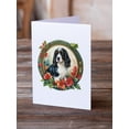 thumbnail image 2 of English Springer Spaniel Christmas Flowers Greeting Cards Pack of 8 7 in x 5 in, 2 of 3