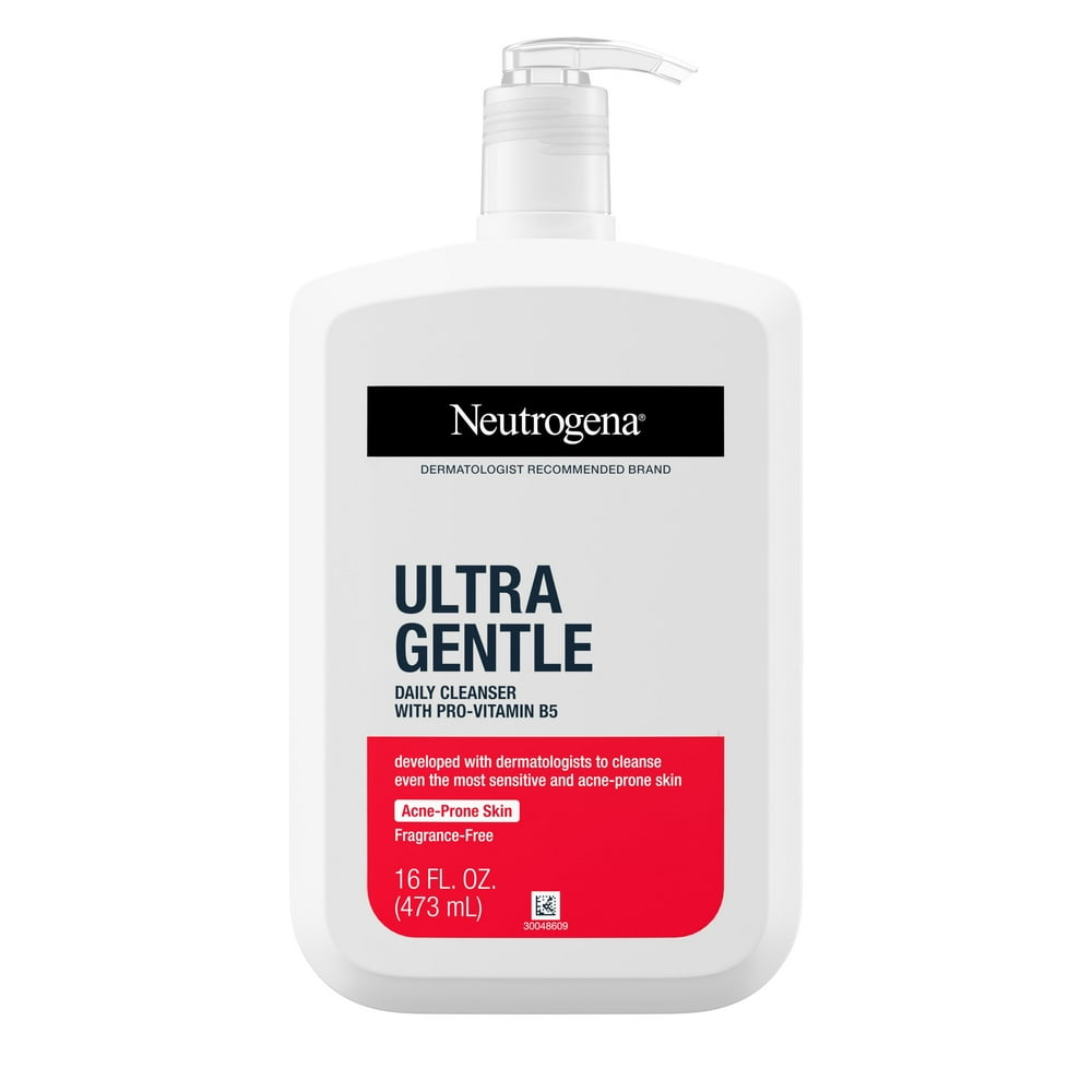 Neutrogena Ultra Gentle Daily Face Cleanser, FragranceFree, 16 fl. oz