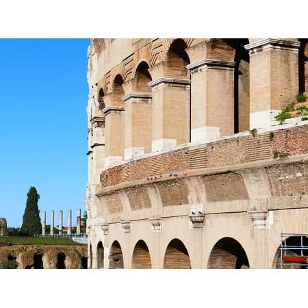 Framed Art for Your Wall Landmark Building Amphitheater Colosseum Rome Old 10x13