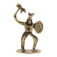 thumbnail image 2 of Estatua de soldado de latón pequeño, figura de escritorio, accesorio de juego coleccionable, decoración del hogar pequeña con escudo, 2 of 8