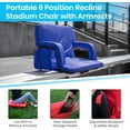 thumbnail image 5 of YEXJ Portable Stadium Chair with Armrests, Reclining Padded Back & Seat, Lightweight Metal Frame & Backpack Straps, Storage Pockets, 5 of 10