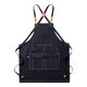 thumbnail image 3 of Thickened 4 Pocket Canvas Tool Apron, Adjustable Industrial Style Apron, Hairdressing, BBQ, Cooking Apron, Unisex, 3 of 5