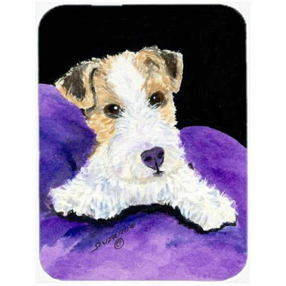 Carolines Treasures SS8971LCB Fox Terrier Glass Cutting Board Large, 12H x 16W, multicolor