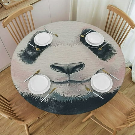 

Patifu Panda Bear Round Tablecloth - Stain-Resistant and Washable 100% Polyester Tablecloth Waterproof for Indoor and Outdoor Use - Ideal for Restaurants Weddings Parties 31 -35