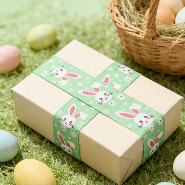 Easter Egg Bunny Carrot Decorative Ribbon Gift Box Packaging Ribbon Holiday Party Supplies