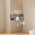 thumbnail image 2 of Car Bon Steel Utensil Rack - Space Saving Kitchen Organizer with Hooks and Hanging Bar for Optimal Storage Solutions, 2 of 4