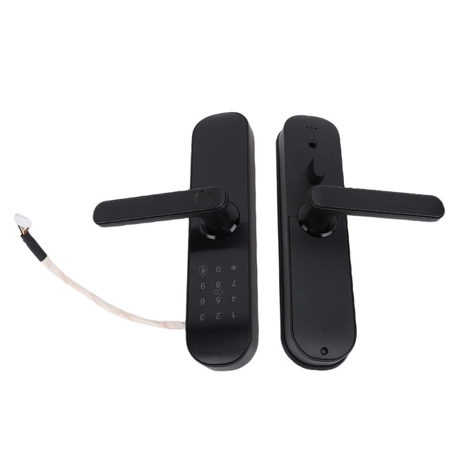 Cerradura De Manija De Puerta Con Huella Digital Sin Llave, Cerradura De Manija De Puerta Inteligente Con Huella Digital Múltiples Métodos De Desbloqueo Aspecto Elegante Fuente