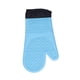 thumbnail image 1 of Manoplas de silicona para horno con guantes para hornear antiescaldaduras con aislamiento térmico de algodón para cocina casera, color azul, 1 of 10