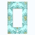 thumbnail image 5 of Metal Light Switch Plate Cover Elegant Yellow Grape Vine Damask Sky Blue DAM090, 5 of 13