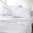 thumbnail image 6 of Lush Decor Peony Toile Sheet Set 6 Piece Set Queen Mauve - Floral Sheets - Flower Bed Sheets - Purple Bedding - Coquette Decor, 6 of 9