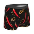 thumbnail image 3 of Balery Hot Chili Men's Boxer Briefs, Soft and Breathable Cotton Underwear with nylon Waistband-Small, 3 of 9