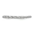 thumbnail image 2 of Auriga Fine Jewelry 14K White Gold Polished Twisted Rope Ring for Women Size 7.5, 2 of 7