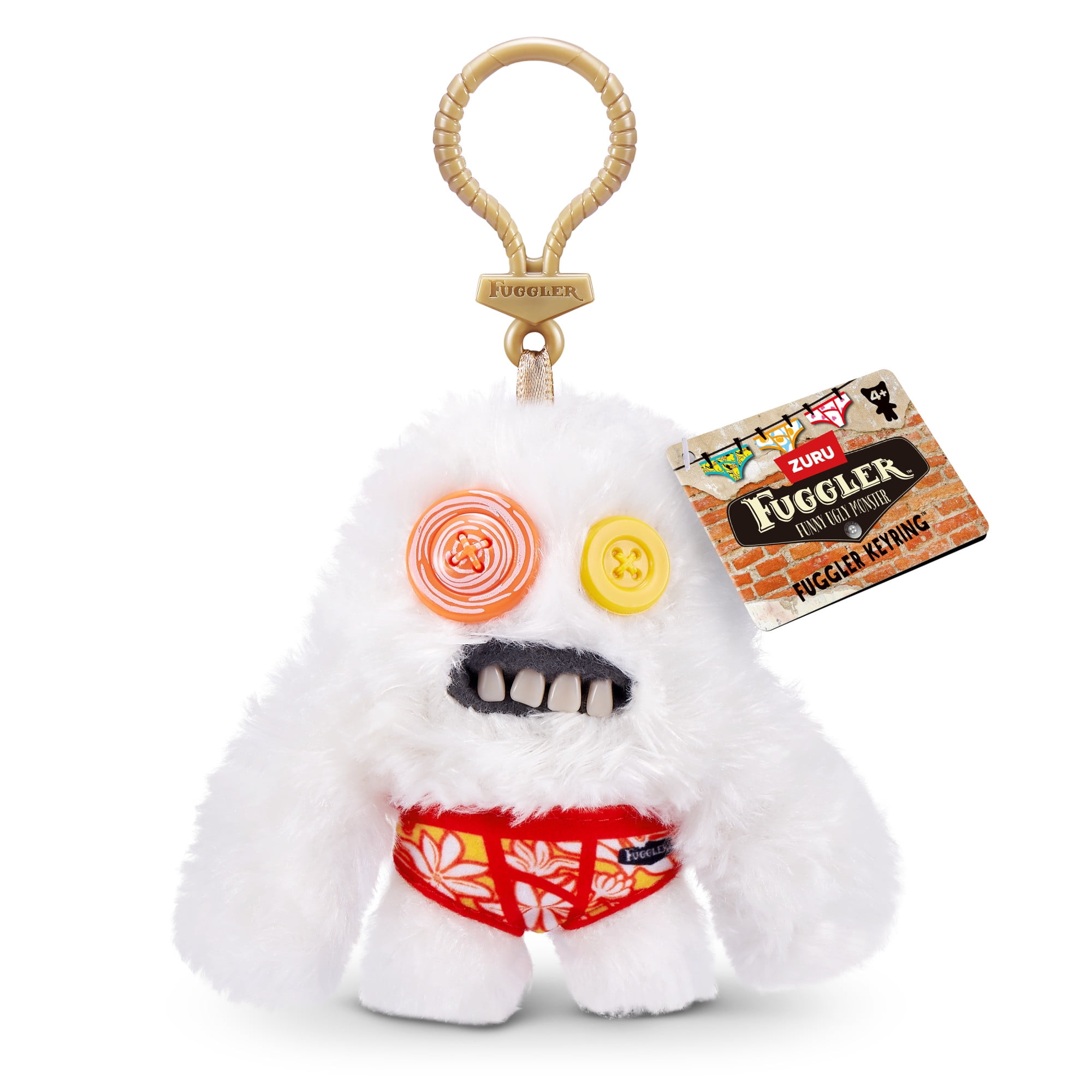 Fuggler Key Rings by ZURU Funny Ugly Monster, Plush, Collectible, Toy (3 Pack Random Assortment)