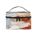 thumbnail image 2 of DIXRUYEE Train Case Cosmetics Organizer Fashion Blossoming Whiskers Printed Size: 9x6.2x6.5 in, 2 of 5