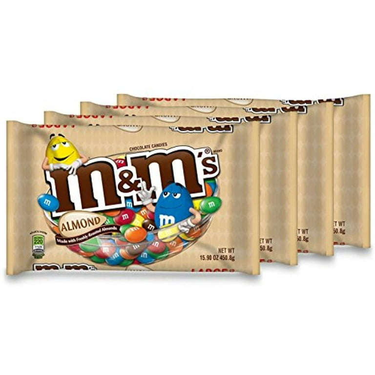 M&M's Almond Chocolate Candy 15.9-Ounce Bag (Pack of 4),  price  tracker / tracking,  price history charts,  price watches,   price drop alerts