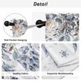 thumbnail image 5 of Christmas Kitchen Curtains, Blue Poinsettia Eucalyptus Snowflake Winter Light Filtering Window Curtain Panels, 2Pcs Rod Pocket Window Treatments Set for RV Dining Room Study Room 42x45 Inches, 5 of 9