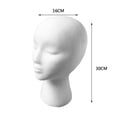 thumbnail image 4 of Polystyrene Unisex Foam Mannequin Head Display Model Wig Dummy Female Stand, 4 of 5
