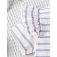 thumbnail image 5 of Zehjuhan Baby's Casual Ribbed 2pcs Summer Outfit, Ruffle Decor T-shirt & Solid Color Shorts Set, Toddler & Infant Girl's Clothes, 5 of 8
