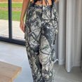 thumbnail image 6 of Gaecuw Cargo Pants Women Wide Legged Pants Relaxed Fit Long Pants Lounge Trousers Sweatpants Y2K Loose Baggy Yoga Pants Mid Waisted Summer Ankle Length Workout Pants with Pockets Camouflage Pants, 6 of 9
