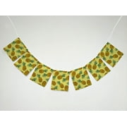 YKCG Tropical Flower Fruit Pineapples Banner Bunting Garland Flag Sign for Home Family Party Decoration