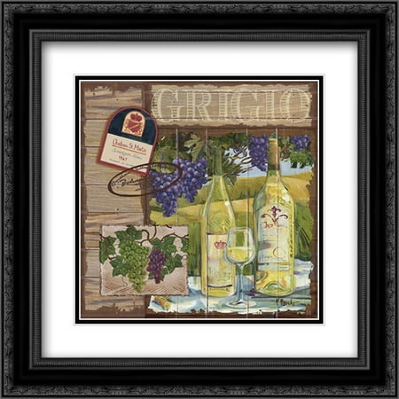 UPC 667446000072 product image for Wine Country Collage I 2x Matted 20x20 Black Ornate Framed Art Print by Brent, P | upcitemdb.com