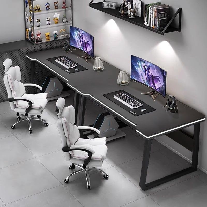 WXJHL Gaming Desk Computer Writing Table Student Art Modren Simple Style PC Wood Suitable Portable Desk for Home, Office,Bedroom（47.2''*23.6''Black）