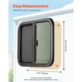thumbnail image 6 of KFFKFF Side RV Window, Dimensions 24" W x 20" H, Shaded Sliding RV Window with Mesh Screen & Decorative Ring, Suitable for 15/16"-1 3/4" Wall Thickness, DOT Certified, 6 of 9