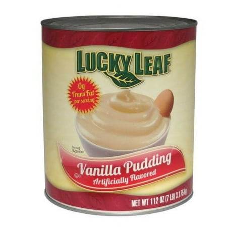 6 PACKS : Knouse Foods Lucky Leaf Vanilla Pudding, 112 Ounce -- 6 per case