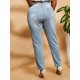thumbnail image 4 of Escalera arruinada media alza más tamaño jeans ajustados Rosegal  Vaqueros de talla grande, 4 of 5