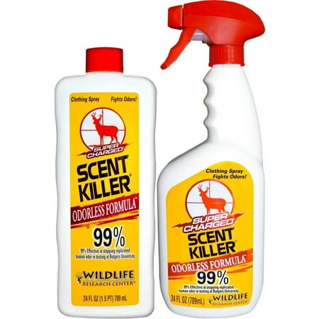Wildlife research super charged scent killer spray 24/24 combo, 48