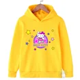 thumbnail image 5 of Sudadera informal de calle kawaii con dibujos animados de Hello Kitty para niños y niñas de 3 a 14 años con diseño de Sunshine, sudadera para deportes al aire libre para niños, 5 of 5