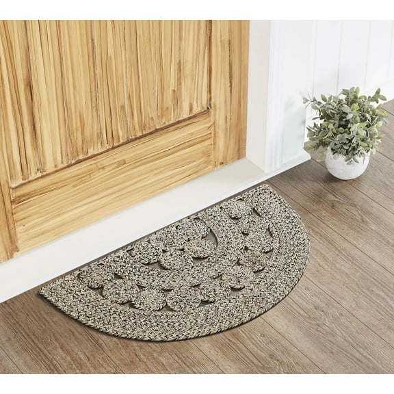 VHC Brands Celeste Blended Pebble Indoor/Outdoor Half Circle Rug 19.5x36