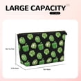 thumbnail image 4 of Toiletry Bag, green Bell Pepper Print Leather Waterproof Travel Makeup Cosmetic Bag Organizer, Large Capacity Toiletry Bag for Travel Size Toiletries, Skin Care Bag for Women, 4 of 8