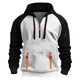 thumbnail image 2 of pstuiky camisas de manga larga para hombre, Sudadera deportiva informal con capucha y retazos para hombre, de manga larga, estilo blusa camisetas de hombre xxl, 2 of 5