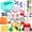 Colorful, variant on 50 Pcs Puppy Supplies Starter Kit for Small Dogs Puppy Essentials Includes Leash, Bowls, Teeth Brushes, Water Bottle, and More Accessories for Dogs Pet Day Welcome Gift(Green)