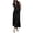 Black, variant on Women Two Piece Skirt Set V Neck Blazer Vest and Mesh Long Skirt Casual Outfit