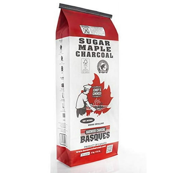 Stump Chunks: Sugar Maple Lump Charcoal for Grilling - Fast-Lighting & Hot-Burning Hardwood Charcoal Briquettes - Natural Hardwood Lump Charcoal for Smoker - Large Bag (17.6 lb)