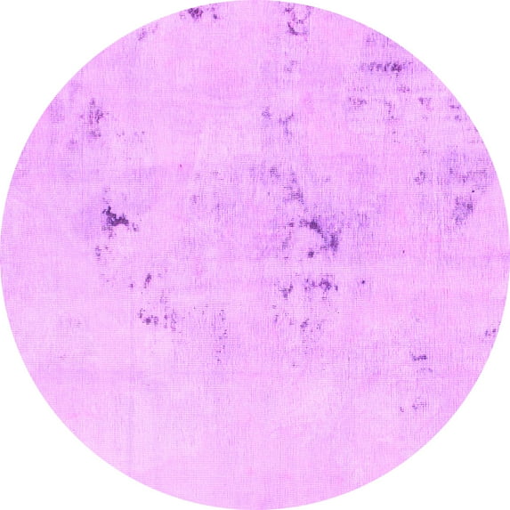 Ahgly Company Indoor Round Abstract Pink Modern Area Rugs, 5' Round