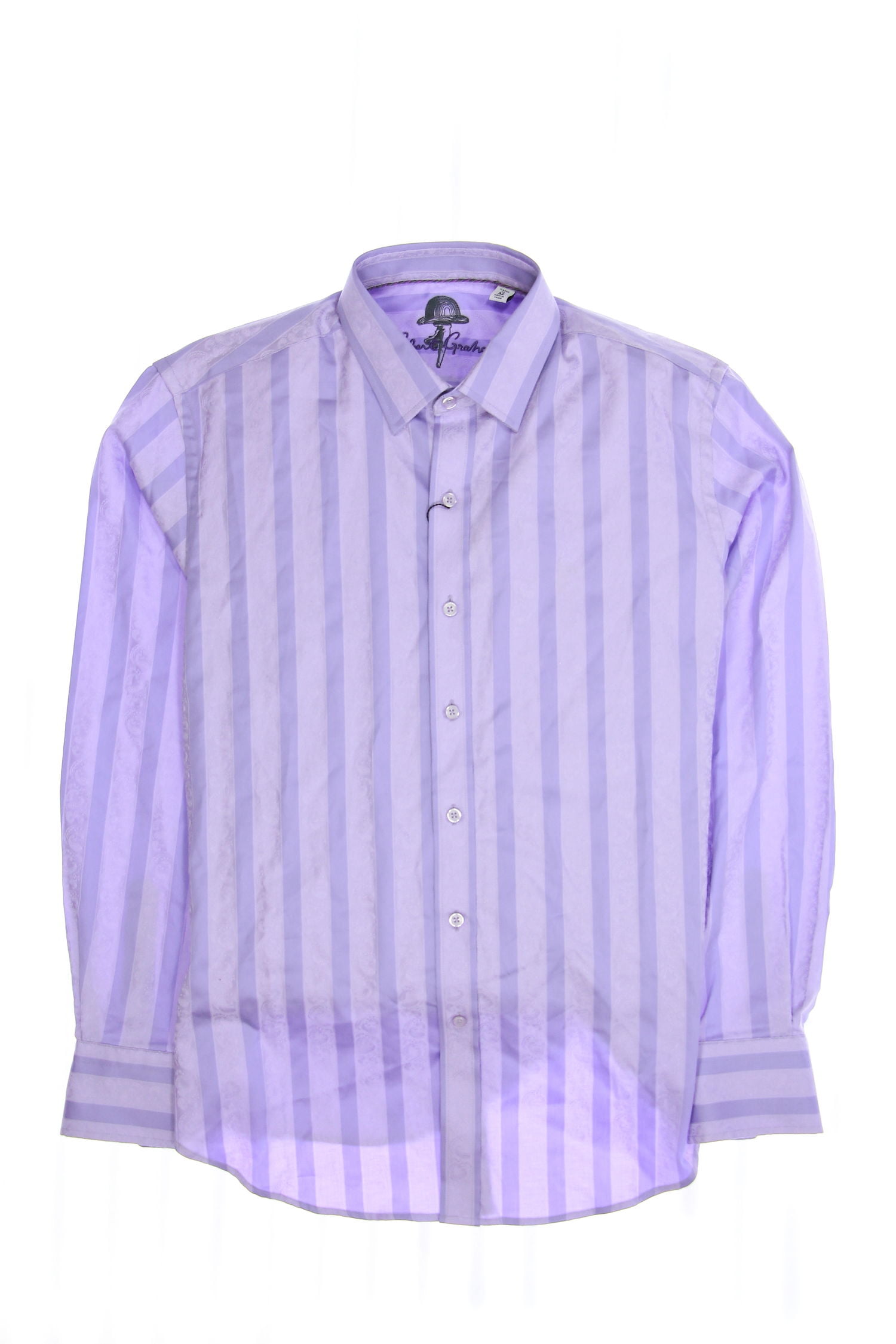 198 NWT Robert Graham Backstreet LS Woven Shirt Purple Size-Medium 