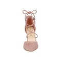 thumbnail image 6 of BLISSFUL STEP Outfit Women's Pointed Toe Block Heel Lace Up Pumps Dust Pink (Size 9), 6 of 7
