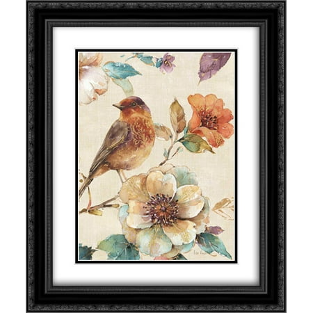 - Spiced Nature II Linen Leaf 2x Matted 20x24 Black Ornate Framed Art Print by Audit, Lisa