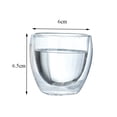 thumbnail image 3 of Copa de de 80 ml a prueba de explosiones de doble pared soplado a mano Anti-escaldado 6 piezas de de borosilicato resistente al calor Macarena Taza de café, 3 of 8