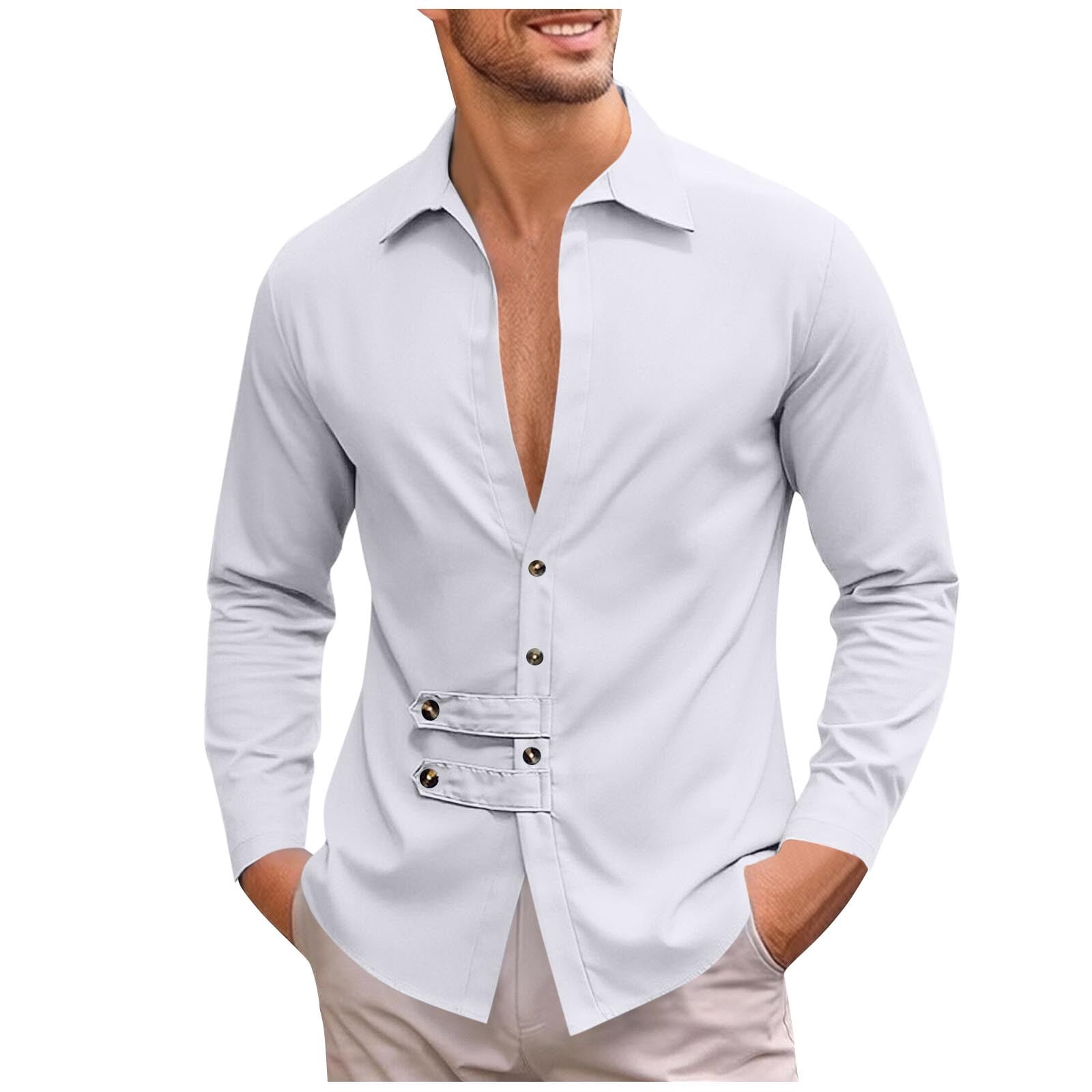 walmart long sleeve dress shirts George Men's Classic Dress Shirt with Long Sleeves, Sizes S-3xl, Size: Medium, White