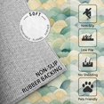 thumbnail image 2 of 3x4 Rug, Water Ripple Door Mat, Fish Scale Rug, Abstract Rugs for Entryway, Washable & Non Slip & Soft Low Pile Small Carpet, Indoor Doormat, Water Ripple Home Decor & Gifts, 2 of 7
