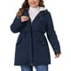thumbnail image 1 of Abrigos Parkas de Talla Grande para Mujeres GRACE & GRANDEUR, Chaquetas Forradas de Piel Sintética, Abrigos Largos Casual Anorak con Capucha 2X Azul Marino, 1 of 6