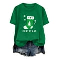 thumbnail image 2 of Busydd Christmas Shirts for Women Fall Fashion Round Neck Xmas Graphic Tees Casual Short Sleeve Womens Tops Versatile Comfy Cotton Tshirts 3XL, 2 of 6