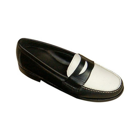 Men's David Spencer Shag Penny Loafer Black Waxy/White Floater 9.5 (Best Penny Loafer Shoes)