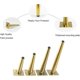thumbnail image 3 of 4 Pieces Oblique Table Legs Metal Cabinet Legs, Cone Furniture Legs, 201 Stainless Steel, Golden, 10cm Height, Non-slip Silent Base for Sofas, Tables, 3 of 5