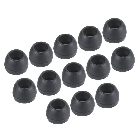 Unique Bargains Replacement Silicone Ear Tips Earbuds Bud Small Size Earbuds Tips for Earphones Black 24 Pcs