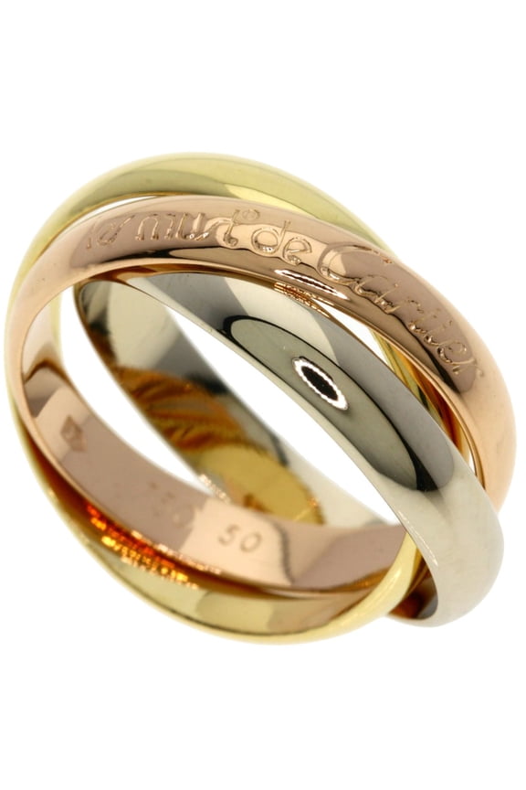 Pre-Owned Cartier Trinity #50 Ring - 18K Yellow Gold/18K Pink White Gold Women's CARTIER